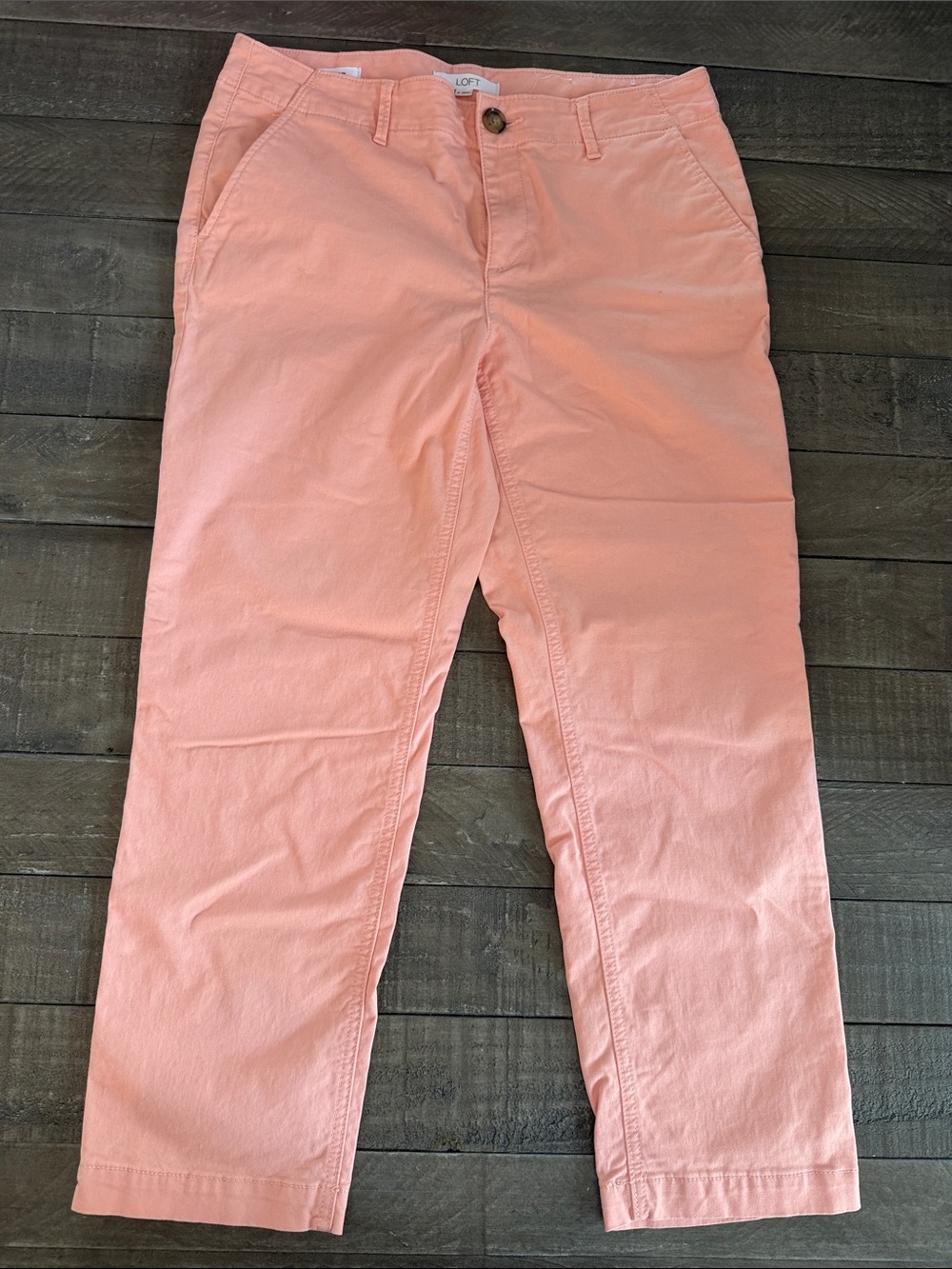 Ann Taylor Loft Apricot Capri Slim Pants Size 6